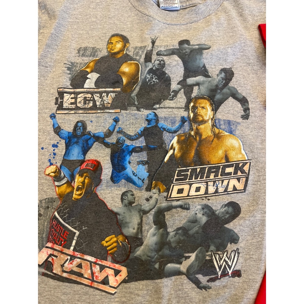Vintage WWE Wrestling T Shirts Youth XL Triple H John Cena Raw Smackdown ECW